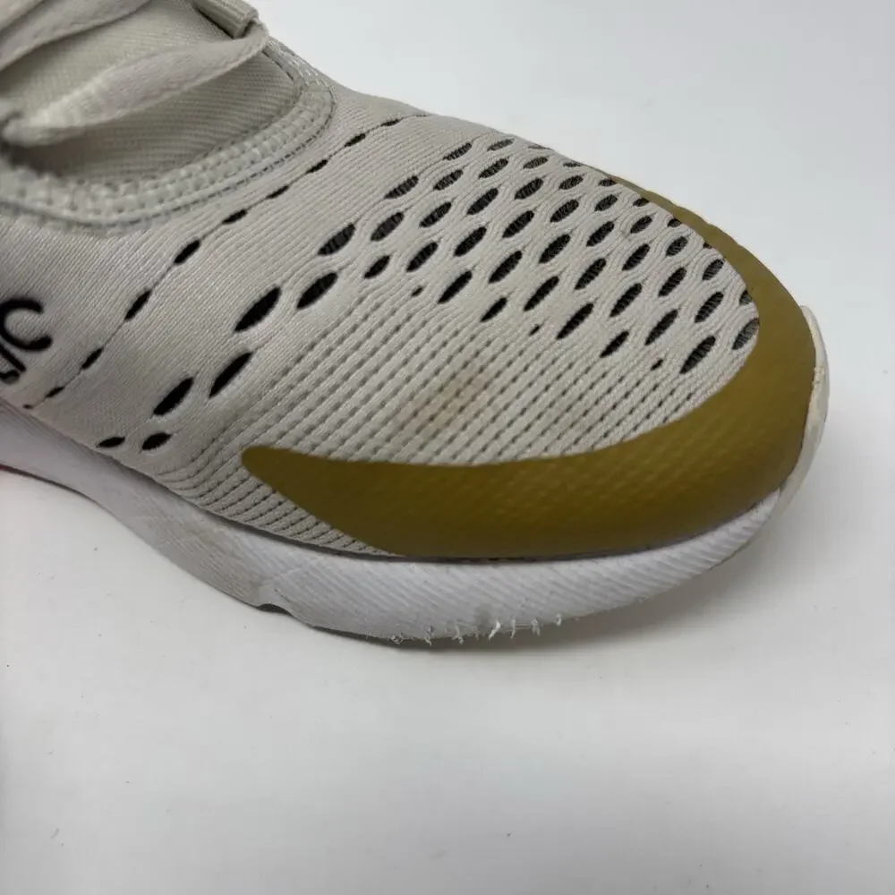 Nike‎ Air Max 270 White Gold Orange Athletic Running Shoes Women’s 7 AH6789-700